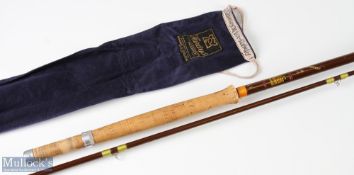 Hardy Bros Jet Reservoir 9ft 3in fibre glass fly rod 2pc line 10#, appears with light use, in MCB