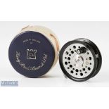 Fine JW Young Orvis Battenkill 3 ¼” alloy fly reel with smooth alloy foot, dimple black handle,