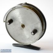 Hardy Bros Alnwick The Triumph 4” alloy centre pin trotting reel c1940s – with dark leaded finish