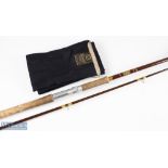 Hardy Fibalite spinning rod No 2 10ft 2pc with soiled handle, in short cloth bag