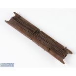 Interesting 19th c Poachers Fishing line with period wooden line winder – fitted with 10 x