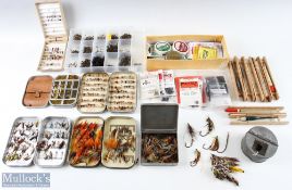 Large Mixed Selection of Flies, Fly Tying Materials and Accessories to include 10 assorted fly