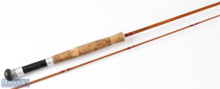 Farlows Parabolic Special 8ft 6in split cane fly rod made in GB, from Pezon et Michel cane 2pc