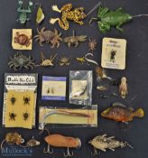 Interesting collection of artificial baits to incl crabs, frogs, mice, and other insects (30) – 6x