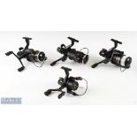 3x Shimano Aero GT 6010 baitrunner spinning reels both in black, both appear with very light use,