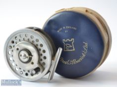 Hardy Bros England The Marquis 7 Multiplier alloy trout fly reel - correct smooth alloy foot, U