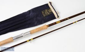 Hardy Bros Fibalite 10ft No1 spinning rod 2pc, appears with lights use, in mcb and plastic tube
