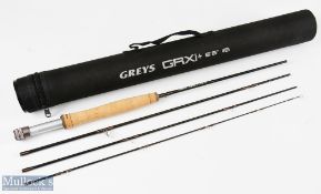 Greys GRX+ brook rod 6ft 6ins 4pc line No 5, very lightly used, in maker’s cordura tube