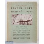 Barbellion, Dr P – “Lancer Leger et Poissons de Sport” 1941 Paris 1st edition, printed in French,