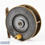 Struan Patent 3” alloy and brass fly reel stamped ‘Struan Patent’ to faceplate, smooth brass foot,