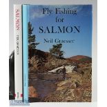 2x Graesser, Neil – “Fly Fishing for Salmon” 1982 1st edition and “Salmon” 1991 1st edition, both in