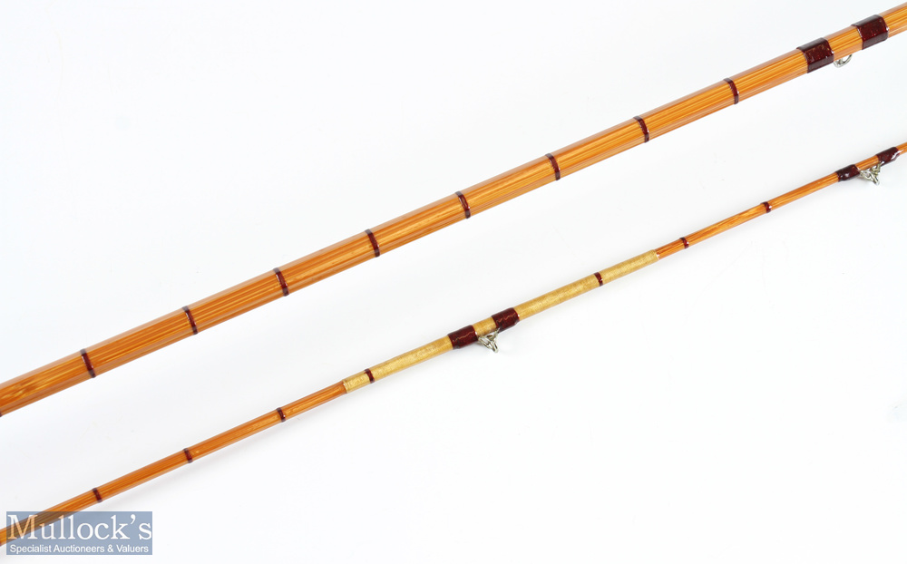 Hardy ‘The Perfection’ split cane fly rod 8ft 6ins 2pc, 3 1/2ins repair to tip, MCB - Image 2 of 2