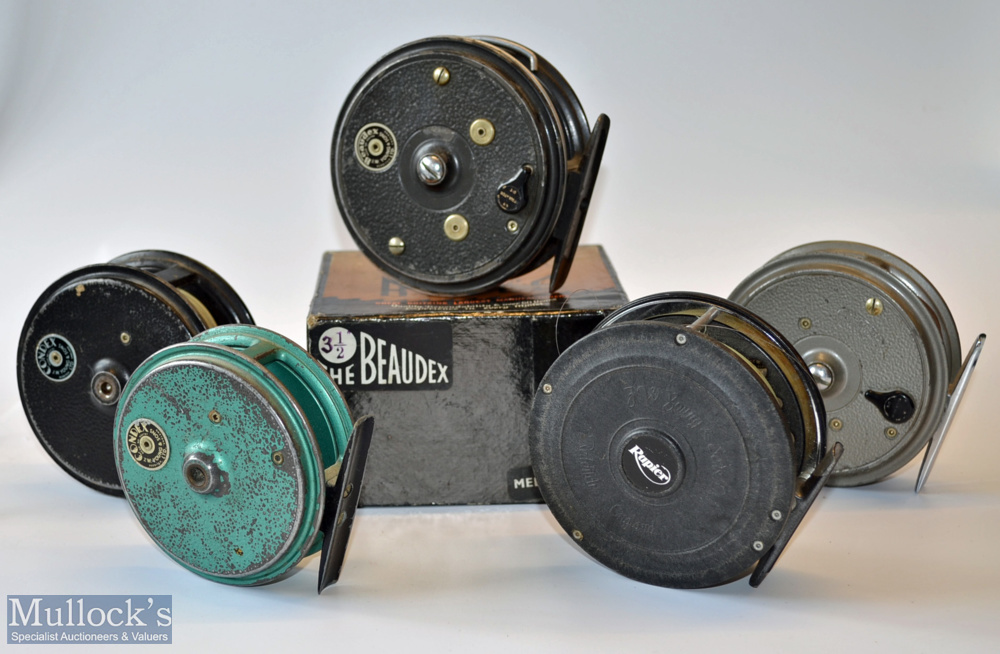 Collection of J W Young & Sons Fly Reels (5) - 4x J W Young & Sons to incl 3.5” Beaudex (Medium - Image 2 of 2