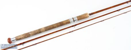 Aspindales of Redditch ‘The Tournament’ split cane 9ft 6in fly rod 3pc with red agate lined butt/tip