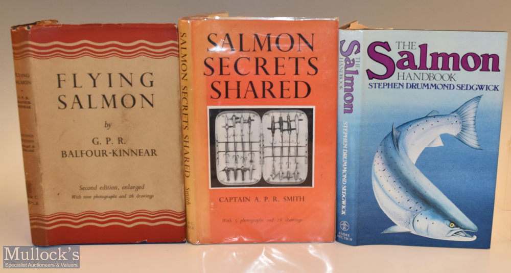 3x Fishing Books on Salmon – Balfour-Kinnear, G. P. R. “Flying Salmon” 1947 2nd edition, Smith, A.