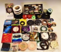 Assorted selection of Fishing line and casts some in packets with Berkley Vanish, Pline,