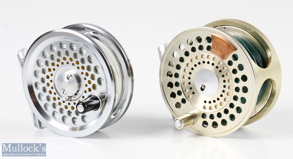 Marryat MR 8.5A 3 1/8” fly reel with M counter balance plate, Champagne finish together with - Image 2 of 3