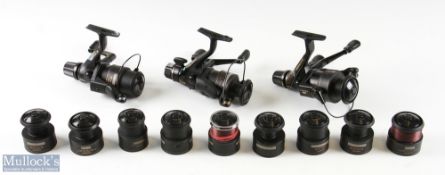 3x Shimano Spinning reels to include a Shimano Super Aero 4000Gt, Aero Match III XT7 and a