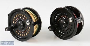 Scientific Anglers System Two 1011 Salmon fly reels in black finish, counter balance weights, rear