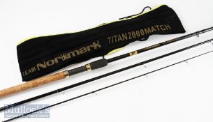 Normark Titan 2000 carbon match rod 13ft 3pc with mcb, plastic tube, signs of very light use