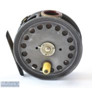 Early Hardy Bros Alnwick The St George 3.75” Alloy Contracted Trout fly reel c1913 – c/w agate