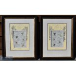 2x Framed fishing Fly Displays – Irish Mayfly – each containing 5 flies in decorative mounts, both