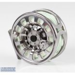 Fine Hardy Demon 7000 Cassette 7/8 fly reel with spare cassettes in silver finish, counter