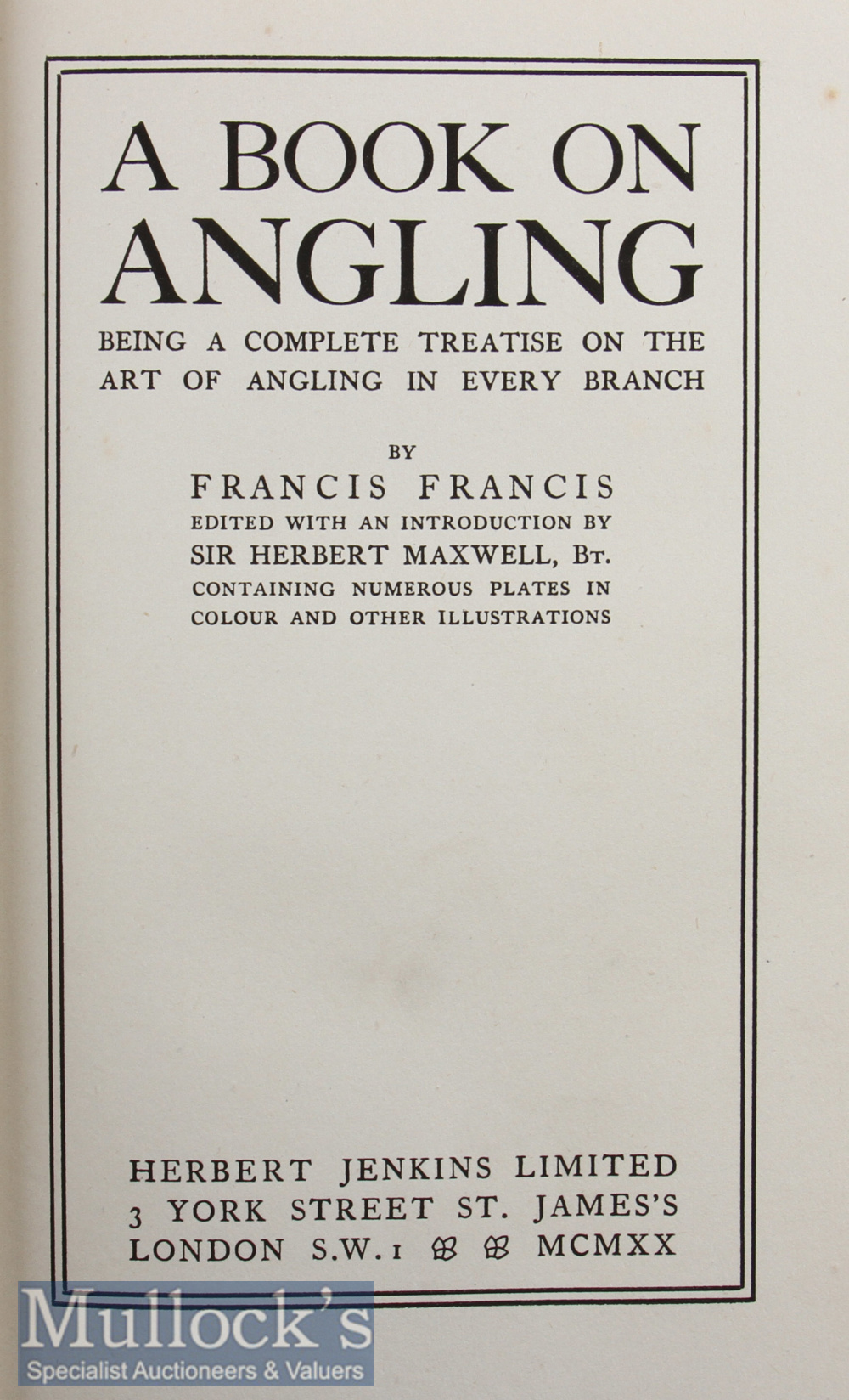 Francis Francis – A Book on Angling, 1920, with coloured plates of salmon flies with other - Image 2 of 2