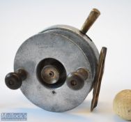 A&N Stores Ltd, London SW1 (Army and Navy) 4.5” alloy sea reel – with perforated brass foot, brass