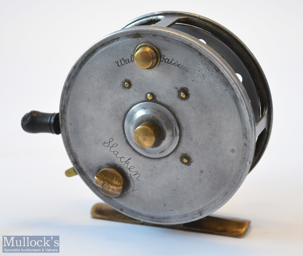 Early Pre Production Wallace Watson Silex style alloy casting reel (pre Patent/Factory model?) - - Image 2 of 2