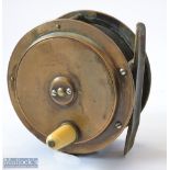 A&N C.S.L (Army & Navy) Makers, 105 Victoria St, Westminster Hercules style 3.75” brass reel –