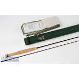 Fine Orvis Superfine carob fly rod 6ft 6ins 2pc line No 2, appears unused in MCB and cordura tube