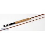 Modern Arms & Co split cane fly rod ‘The Hornet’ 9ft 2pc agate butt and tip rings, cloth bag