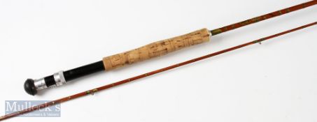 Modern Arms & Co split cane fly rod ‘The Hornet’ 9ft 2pc agate butt and tip rings, cloth bag