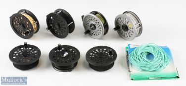 Selection of Fly reels including a 3 ½” Shakespeare Beaulite, a Leeda Rimfly 3 ½” and 2x Shakespeare