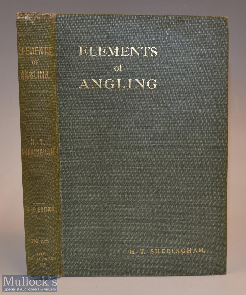 Sheringham, H. T. – “Elements of Angling” 3rd edition in original green cloth binding