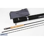 Greys GRXi 8ft 3pc carbon fly rod line 3/4#, appears unused with MCB and cordura tube
