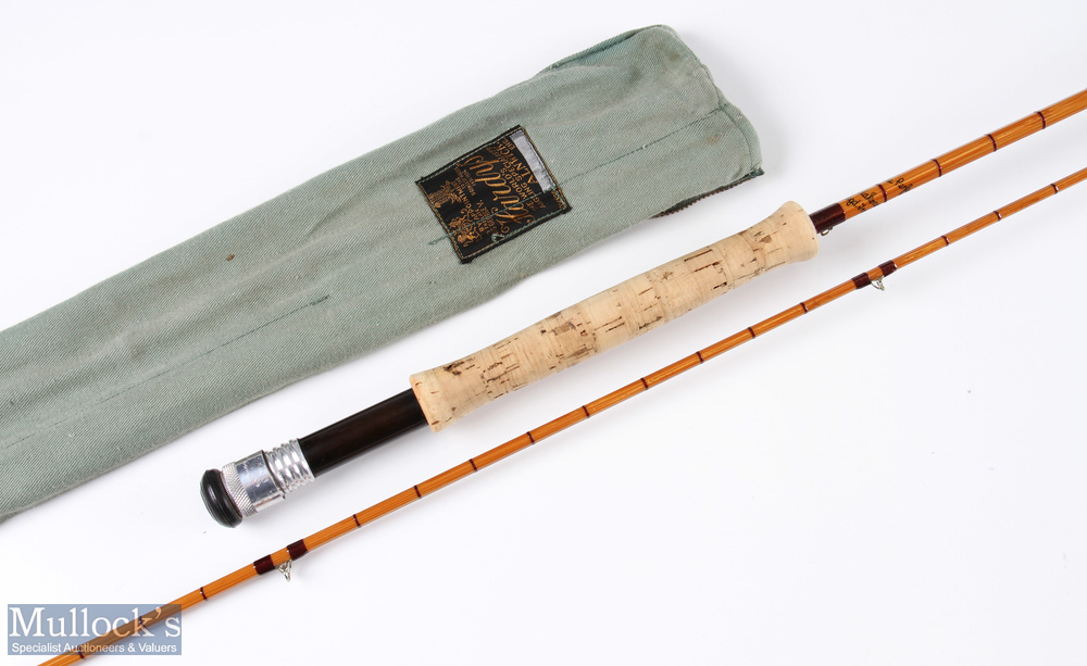 Hardy ‘The Perfection’ split cane fly rod 8ft 6ins 2pc, 3 1/2ins repair to tip, MCB