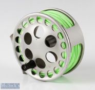 Lamson Litespeed 3 ¾” LS 3 fly reel in silver finish, rear drag adjuster, surface wear apparent,