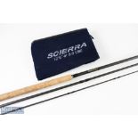 Scierra two handed light salmon rod 12ft 6ins 3pc line 8/9, light use, in MCB and plastic tube