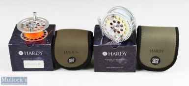 Fine Hardy Angel2 7/8 high tech large arbour fly reel and spare spool with rear disc adjuster