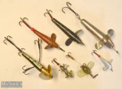 Interesting collection of various Devon Minnow fishing baits (7) – examples incl 2x Kill Devil one