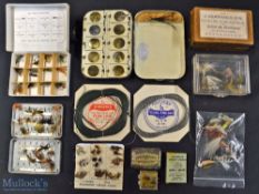 Collection of Interesting Fishing Tackle Makers Fly Boxes, Tins, Line and Flies – Ogden Smiths