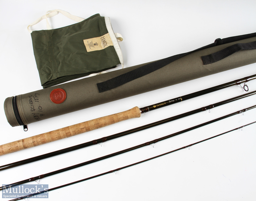 Hardy Bros Sirrus Salmon carbon fly rod 15ft 4pc line 10#, light use in MCB and cordura tube