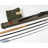 Hardy Bros Sirrus Salmon carbon fly rod 15ft 4pc line 10#, light use in MCB and cordura tube