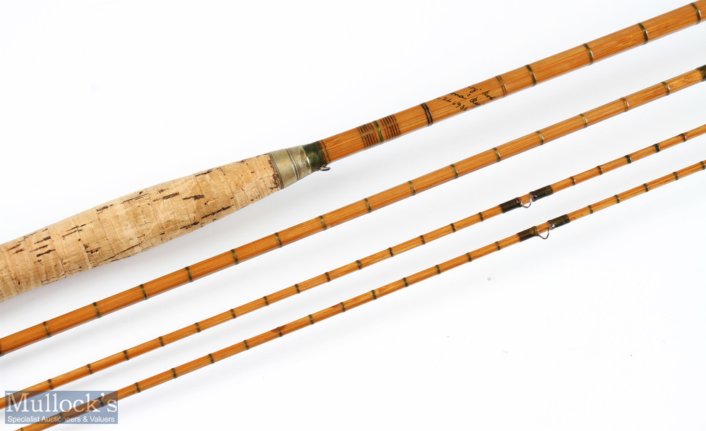 Hardy ‘The Fairy’ split cane fly rod 9ft 6ins 3pc plus spare tip, no bag - Image 2 of 2