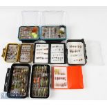 Trout Flies and Fly Boxes Selection – 7 fly boxes containing approx. 300 in total, all assorted
