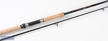 Daiwa Graphite salmon spinning rod C598-95, 9ft 2pc 7-30g, appears unused, plastic wrapping on