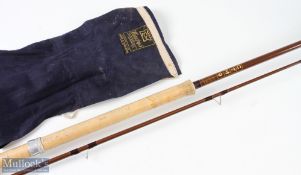 B James & Son 9ft glass fibre carp rod 2pc with very light use, in Hardy cloth bag