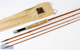 Hardy ‘The Itchen’ split cane rod 9ft 6ins 3pc plus spare tip, MCB